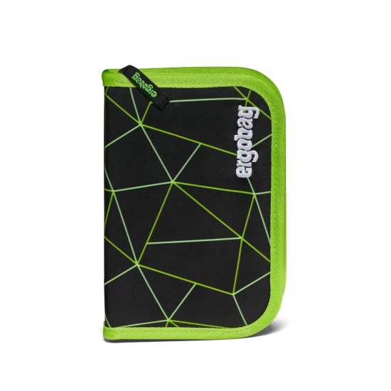 Penál Ergobag Fluo race 20-dílný set s pastelkami, tužkami, struhadlem a pravítkem pro děti 