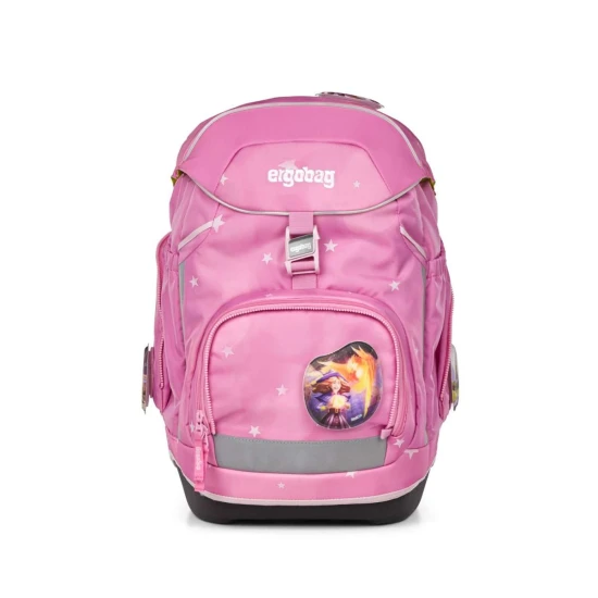 Školní batoh Ergobag Magic růžový pro malé školáky, ergonomický design s vylepšenými funkcemi a ekologickým materiálem, ideální pro 1. stupeň ZŠ.