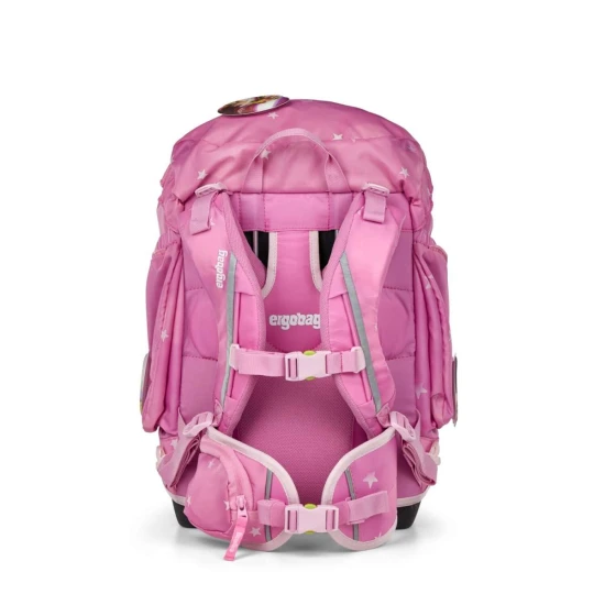 Školní batoh Ergobag Magic růžový pro malé školáky, ergonomický design s vylepšenými funkcemi a ekologickým materiálem, ideální pro 1. stupeň ZŠ.