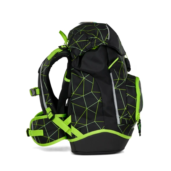 Školní batoh Ergobag Fluo race pro děti, rostoucí batoh s ekologickými materiály a vylepšeným ergonomickým designem pro maximální komfort a bezpečnost. 