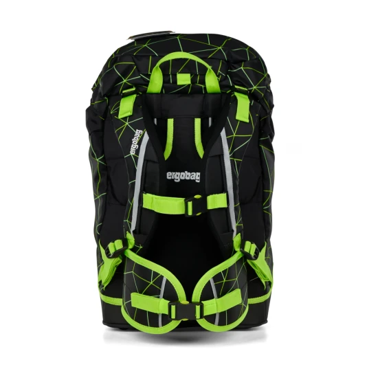 Školní batoh Ergobag Fluo race pro děti, rostoucí batoh s ekologickými materiály a vylepšeným ergonomickým designem pro maximální komfort a bezpečnost. 