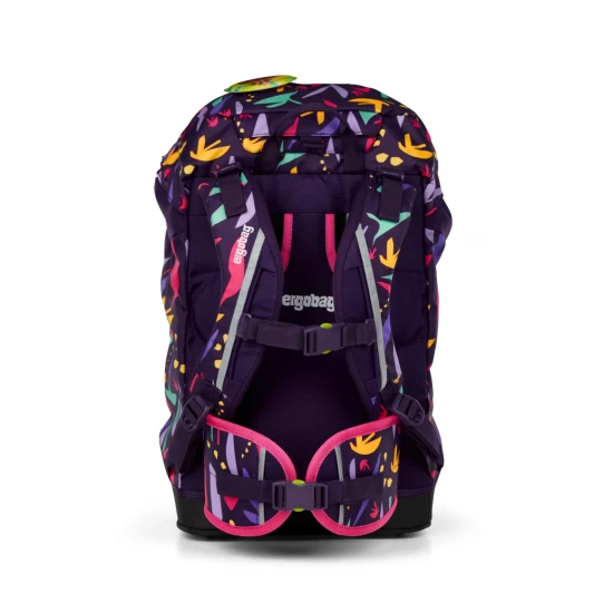 Školní batoh Ergobag Prime Jungle pro děti, rostoucí batoh s ekologickými materiály, ergonomickým designem a reflexními prvky pro maximální pohodlí a bezpečnost.