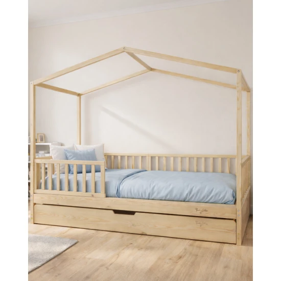 Evi Montessori Výsuvná postel a zásuvka pro postele 200 x 90 cm – Family Nation FN-MONT-EVI200-CASS1