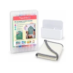 MagneKids Sada 12 bezprašných kříd s hadříkem a magnetickým držákem
