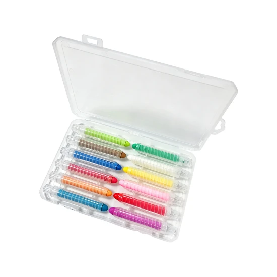 MagneKids Sada 12 bezprašných kříd s hadříkem a magnetickým držákem – Family Nation FN-MONT-MKIDS-SET-GES
