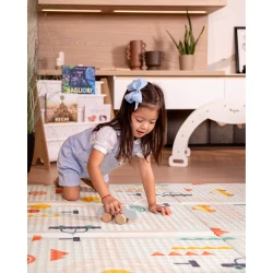 Montessori Skládací hrací podložka 2 v 1 Dino Friends 180 x 150 cm Montessori Skládací hrací podložka 2 v 1 Dino Friends 180 x 150 cm