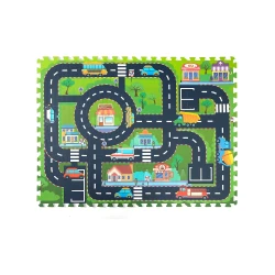 Montessori Puzzle hrací podložka City 12 dílů Montessori Puzzle hrací podložka City 12 dílů