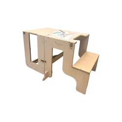 Montessori Učící věž 3 v 1 Přírodní s magnetickou tabulí Montessori Učící věž 3 v 1 Přírodní s magnetickou tabulí