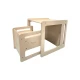 Montessori Set stolek a židlička Přírodní z březového dřeva – Family Nation FN-MONT-TS-NA