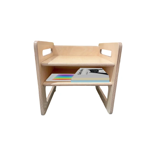 Montessori Set stolek a židlička Přírodní z březového dřeva – Family Nation FN-MONT-TS-NA