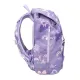 Lehoučká školní taška Retro Unicorn Purple skvěle sedí na zádech malého studenta.