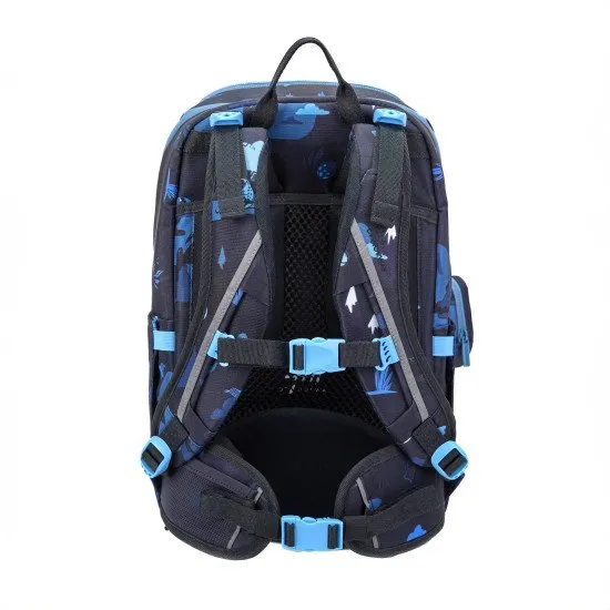 Frii of Norway Školní batoh Dinosaur Dark Blue 22l Lehoučká školní taška Dinosaur Dark Blue skvěle sedí na zádech malého studenta.