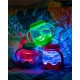 Senzorická lahvička mini se silikonovými doplňky Glo Pals, Pink, dárkový set