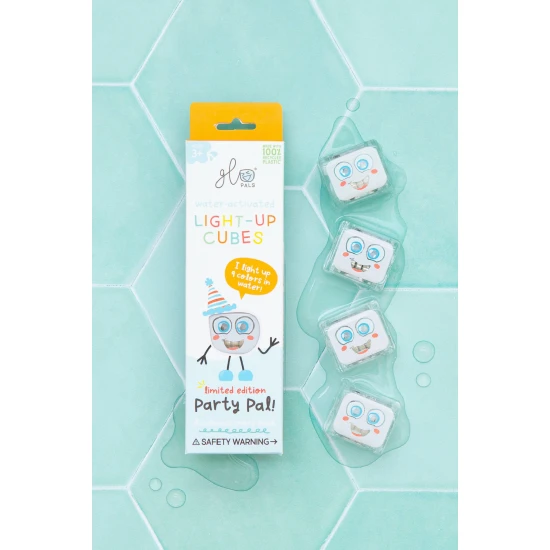 Glo Pals Senzorické svítící kostky Party Pal svítící kostky do vany pro děti, rozzářené ve vodě.