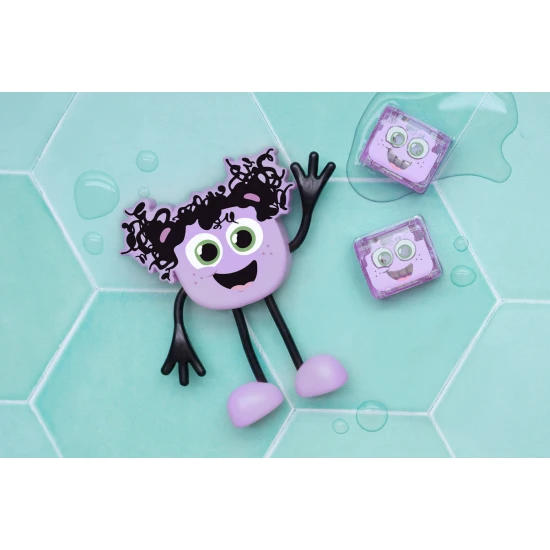 Glo Pals Sada Figurka Lumi a 2 senzorické kostky do vody – svítící hračka do vany pro děti.