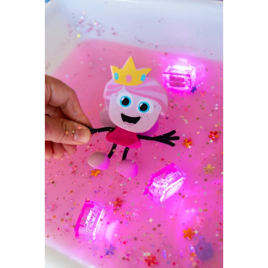 Glo Pals Sada Figurka Princess svítící hračka do vany pro děti.