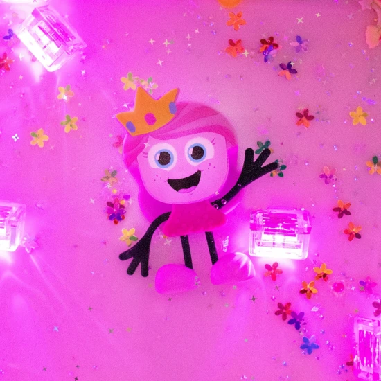 Glo Pals Sada Figurka Princess svítící hračka do vany pro děti.