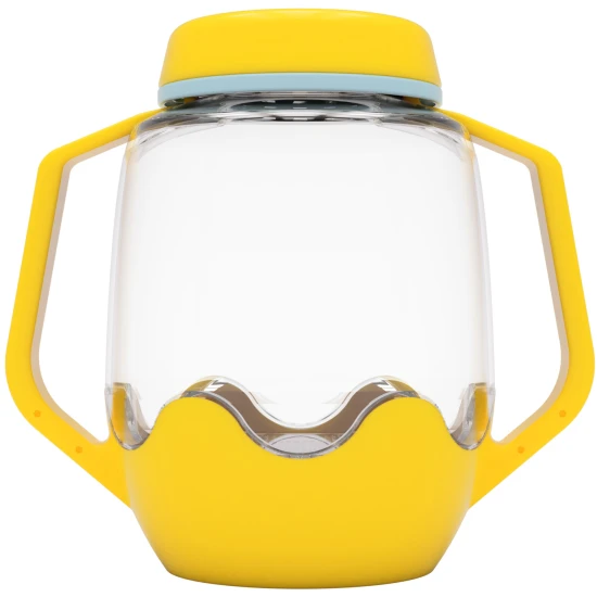 Glo Pals Senzorická láhev Honey Bee: svítící hračka pro děti se žlutým designem.