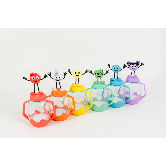 Glo Pals Senzorická láhev Honey Bee: svítící hračka pro děti se žlutým designem.