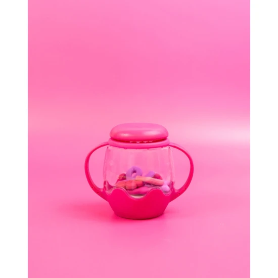 Dárková sada Senzorická mini láhev s gelovými doplňky Pink