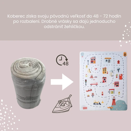 Hakuna Matte Dětský koberec City 1.6 x 1.2 m Dětský koberec City pro bezpečné a pohodlné hraní.