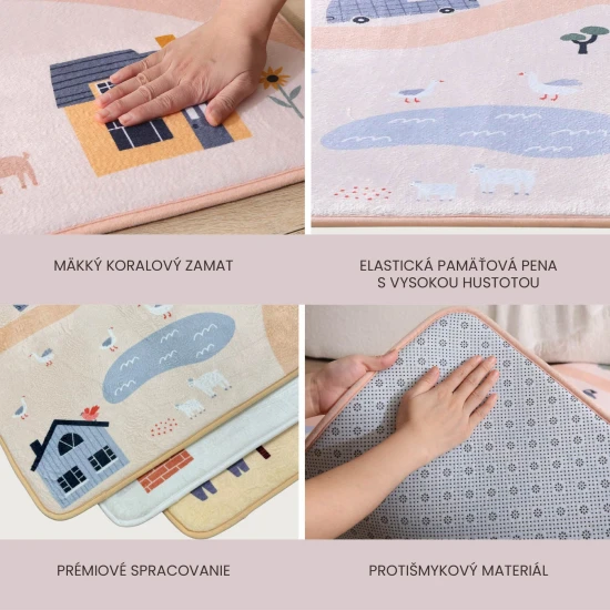 Hakuna Matte Dětský koberec Farm 1.6 x 1.2 m Dětský koberec Farm pro bezpečné a pohodlné hraní.