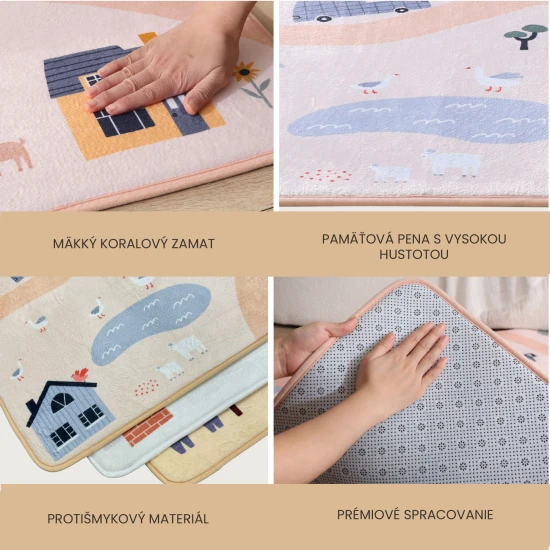 Hakuna Matte Dětský koberec Safari 1.6 x 1.2 m Dětský koberec Safari pro bezpečné a pohodlné hraní.