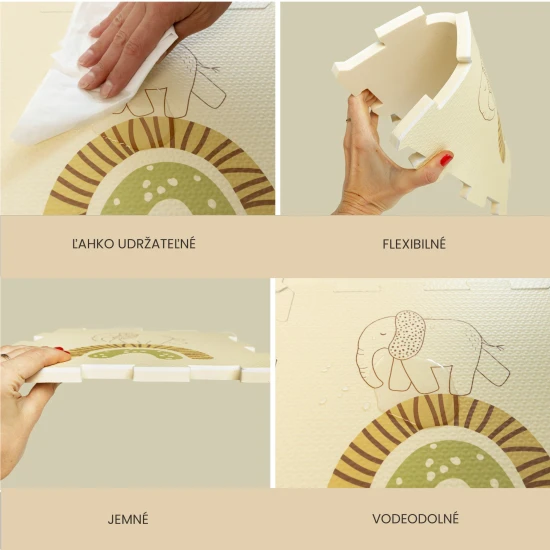 Hakuna Matte Hrací podložka Puzzle XXL Confetti 1,8 x 1,2 m Hravá a pohodlná puzzle podložka pro hraní a lezení.