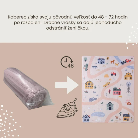 Hakuna Matte Dětský koberec Farm 1.6 x 1.2 m Dětský koberec Farm pro bezpečné a pohodlné hraní.