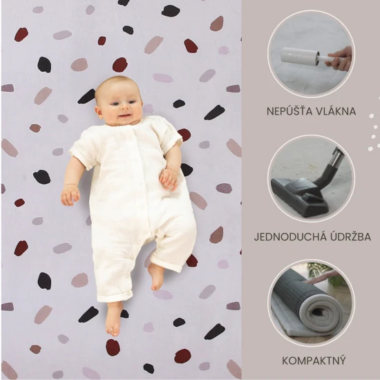 Dětský koberec Konfety pro bezpečné a pohodlné hraní.