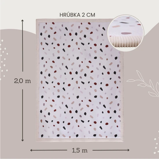 Dětský koberec Konfety pro bezpečné a pohodlné hraní.