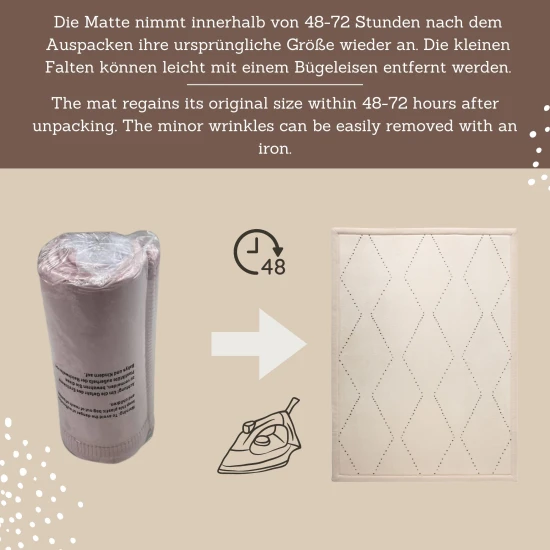 Dětský koberec Chevron pro bezpečné a pohodlné hraní.