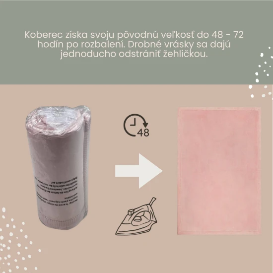 Dětský koberec v růžové barvě pro bezpečné a pohodlné hraní.