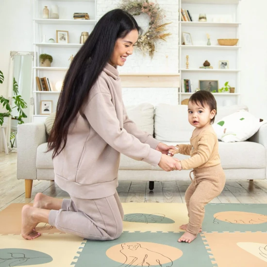 Hakuna Matte Hrací podložka Puzzle XXL Džungle 1,8 x 1,2 m Hravá a pohodlná puzzle podložka pro hraní a lezení.