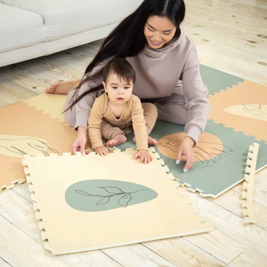 Hakuna Matte Hrací podložka Puzzle XXL Džungle 1,8 x 1,2 m Hravá a pohodlná puzzle podložka pro hraní a lezení.