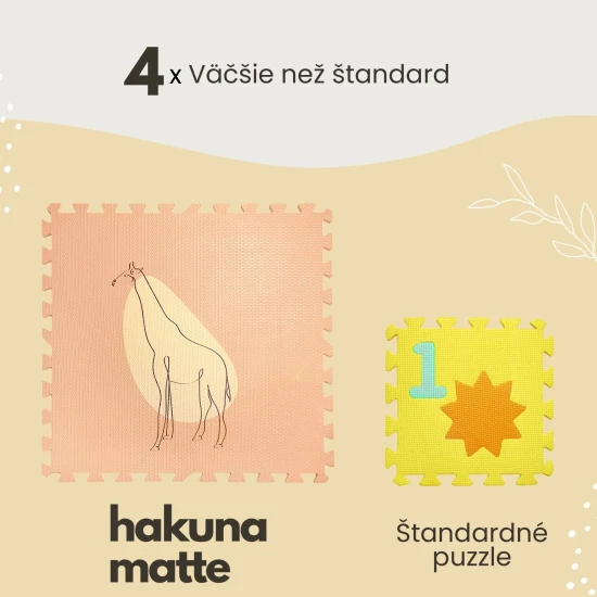 Hakuna Matte Hrací podložka Puzzle XXL Džungle 1,8 x 1,2 m Hravá a pohodlná puzzle podložka pro hraní a lezení.