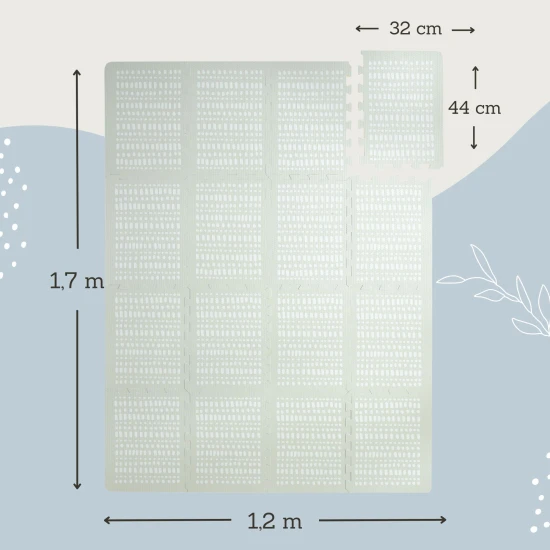 Hravá a pohodlná puzzle podložka pro hraní a lezení.