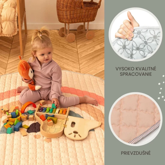 Stylová a praktická podložka pro hraní doma i venku.