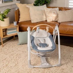 Konvertibilní houpačka s melodií Swing 'n Go Chambray 0m+ do 9kg Konvertibilní houpačka s melodií Swing 'n Go Chambray 0m+ do 9kg