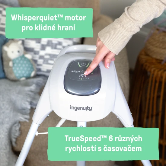 Pohupující hudební houpačka Chambray 0m+, do 9 kg Pohupující hudební houpačka Chambray 0m+, do 9 kg Ingenuity 16927-1