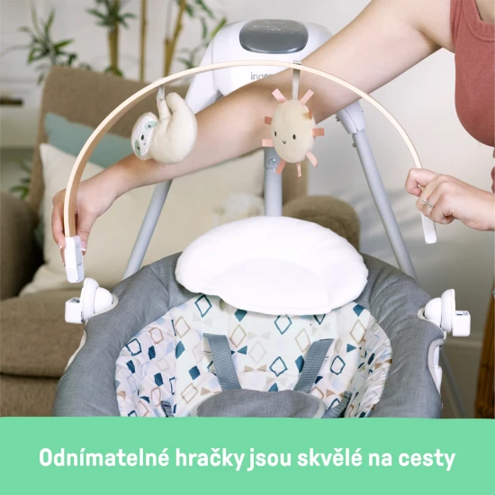 Pohupující hudební houpačka Parker™ 0m+, do 9 kg Pohupující hudební houpačka Parker™ 0m+, do 9 kg Ingenuity 16926-1