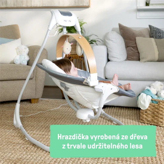Pohupující hudební houpačka Parker™ 0m+, do 9 kg Pohupující hudební houpačka Parker™ 0m+, do 9 kg Ingenuity 16926-1