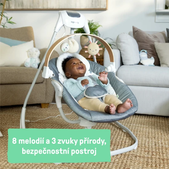 Pohupující hudební houpačka Parker™ 0m+, do 9 kg Pohupující hudební houpačka Parker™ 0m+, do 9 kg Ingenuity 16926-1