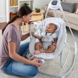 Velká houpačka s vibrujícím lehátkem a melodií USB 2v1 Raylan 0m+ do 9 kg