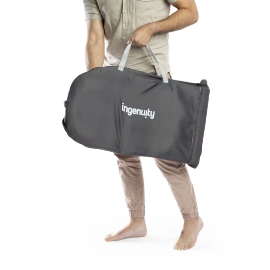 Masážní lehátko vibrující s melodií Happy Belly™ Rock-to-Bounce Chambray 0m+ do 9 kg Ingenuity 16854-2
