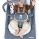 Masážní lehátko vibrující s melodií Happy Belly™ Rock-to-Bounce Chambray 0m+ do 9 kg Ingenuity 16854-2