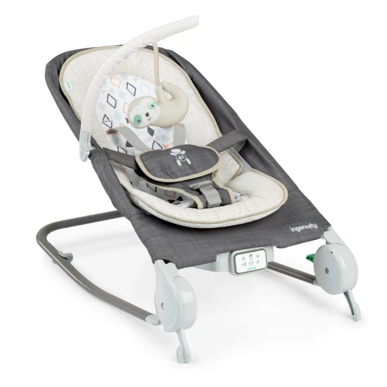 Masážní lehátko vibrující s melodií Happy Belly™ Rock-to-Bounce Parker™ 0m+ do 9 kg Ingenuity 16853-2