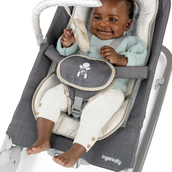 Masážní lehátko vibrující s melodií Happy Belly™ Rock-to-Bounce Parker™ 0m+ do 9 kg Ingenuity 16853-2