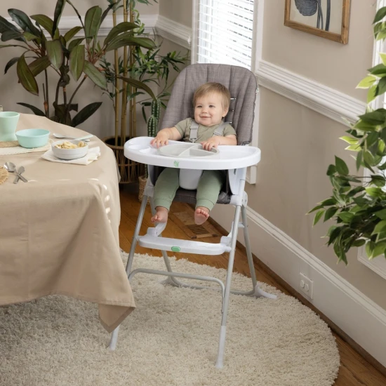 Skládací jídelní židlička Sun Valley™ Grey 6m+ do 15 kg Ingenuity 16990-1