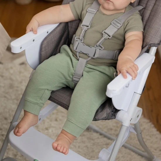 Skládací jídelní židlička Sun Valley™ Grey 6m+ do 15 kg Ingenuity 16990-1